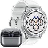 Samsung Galaxy Watch8 Classic 46Mm Lte White And Buds3 Pro Silver, With Galaxy Ai