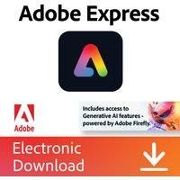 Adobe Adobe Creative Cloud Express Digital Download for Windows Or Mac, for 1 User - Annual Renewable Subscription, 12 Months Included, White