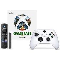 Xbox Gaming Bundle - Amazon Fire Tv Stick 4K, Xbox White Controller & 1 Month Game Pass Ultimate