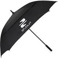 Stuburt 66" Vented Double Canopy Golf Umbrella with Sleeve, Black