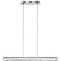 Pendant Light Colour Chrome Plated Shade Clear Glass Crystal Bulb LED 32W Incl