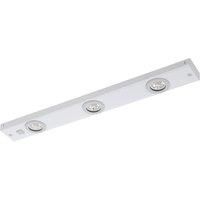 Flush Ceiling Light Colour White Steel Rocker Switch Bulb LED 3x2.3W Included