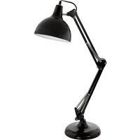 Table Desk Lamp Black Flexible In Line Switch In Ine Switch Bulb E27 1x40W