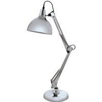 Table Desk Lamp Colour Chrome Adjustable In Line Switch Bulb E27 1x40W