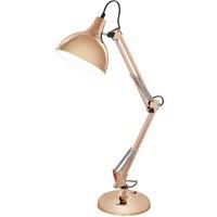 Table Desk Lamp Colour Copper Adjustable In Line Switch Bulb E27 1x40W