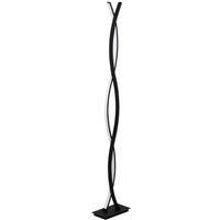 Floor Lamp Light Black Shade White Plastic Double Stem Bulb LED 32W Included