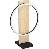 Table Lamp Colour Black Brown Shade White Plastic Bulb LED 1x12W Included