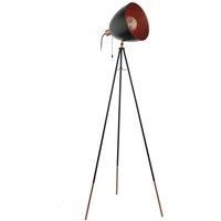 Tripod Floor Lamp Light Black & Copper Shade 1 x 60W E27 Bulb Standard