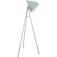Tripod Floor Lamp Light Mint & Copper Dome Shade 1x 60W E27 Bulb Tall Room