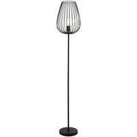 Standing Floor Lamp Light Black Steel 1 x 60W E27 Bulb Tall Living Room