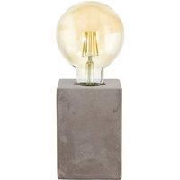 Table Lamp Desk Light Grey Ceramic Square Base 1 x 60W E27 Bulb Holder