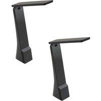 2 PACK Table Lamp Colour Black Integral Rechargeable Battery LED 1.8W Included