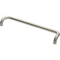 Cranked Pull Handle 630 x 30mm 600mm Fixing Centres Satin Stainless Steel