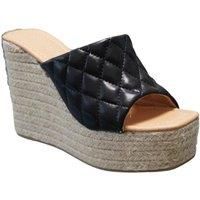 IVACHY Women's Summer Espadrille Sandals in Black | Size: 7