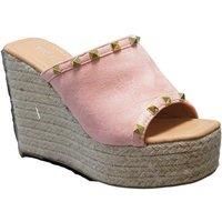 IVACHY Women's Summer Open Toe Espadrille Sandals in Pink | Size: 5