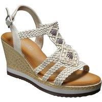 IVACHY Women's Summer Braided Strappy Sandals in Beige | Size: 7.5