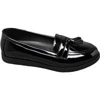 IVACHY Women/'s Black Patent Loafers with Bow or Tassel Style – Slip-On Flat Shoes – Comfortable Stylish Casual Work Flats for Office, School, Everyday Wear