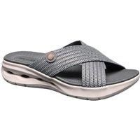 IVACHY Women's Comfort Criss-Cross Slide-On Sandals in Grey | Size: 5
