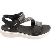 IVACHY Women's Sporty Comfort Sandals with Adjustable Velcro Straps in Black | Size: 4