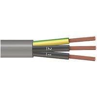 Time 3-Core YY Grey 0.75mm Unscreened Control Cable 1m Coil (669PY)