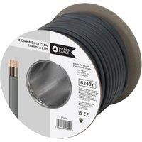 Grey 3 Core & Earth Cable 6243Y 1.0mm2 x 25m