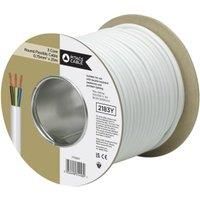 White 3 Core Round Flexible Cable 2183Y - 0.75mm2 x 25m