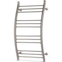 Time 900mm x 500mm 900BTU Silver Curved Designer Towel Radiator (173KL)