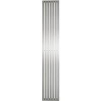 Time Lunar 2000mm x 340mm 3703BTU Matt Chrome Vertical Designer Radiator (296KL)