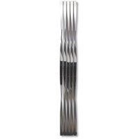 Time Twister 1800mm x 220mm 2384BTU Grey / Silver Vertical Designer Radiator (120KL)