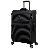 IT Luggage Expandable 8 Wheel Soft Suitcase - Medium, Black