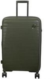 IT Hard Large Light Weight Expandable 8 Wheel Suitcase-Olive