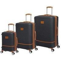 It Luggage Replicating 3 Piece Charcoal Expandable Suitcase Set