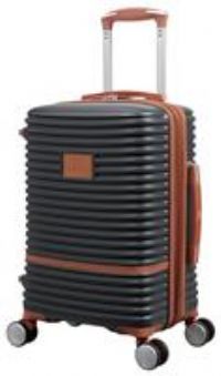 IT Luggage Expandable 8 Wheel Hard Suitcase -Small, Charcoal