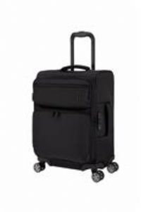 IT Luggage Expandable 8 Wheel Soft Suitcase - Black, Small