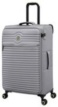 IT Luggage Expandable 8 Wheel Soft Suitcase - Medium, Grey
