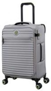 IT Luggage Expandable 8 Wheel Soft Suitcase - Small, Grey