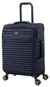 IT Luggage Expandable 8 Wheel Soft Suitcase - Small, Blue