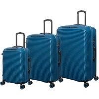 IT Luggage Set of Three Traversed Hard Shell Suitcase
