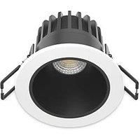 Collingwood H2 Deco Black Reflector Fixed Fire Rated LED Residential Downlight Wattage & Colour Switchable White 6.5-10W 550 - 1000lm (601RW)