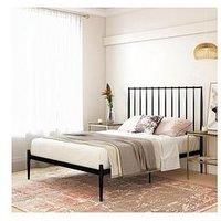 Giulia Modern Metal Double Bed Frame - Black