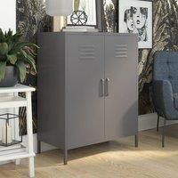 Queer Eye Bradford 2 Door Metal Storage Cabinet - Grey