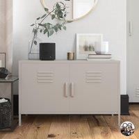 Queer Eye Bradford 2 Door Metal Accent Cabinet - Taupe