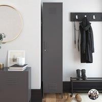 Queer Eye Bradford Single Metal Storage Cabinet  Grey