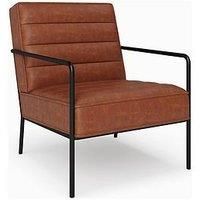 Bookham Accent Chair Rust Orange Faux Leather By Alphason