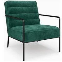 Bookham Accent Chair Green Velvet By Alphason