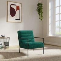 Bookham Accent Chair Green Velvet By Alphason