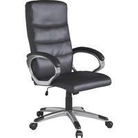 Alphason Hampton Executive Office Chair Height Adjustable Black Leather