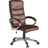 Hampton Executive Office Chair Height Adjustable Brown Leather By Alphason
