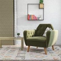 Novogratz Ng Teresa Memory Foam Accent Chair Green Velvet, Green