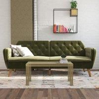 Novogratz Tallulah Memory Foam Sofabed Green Velvet